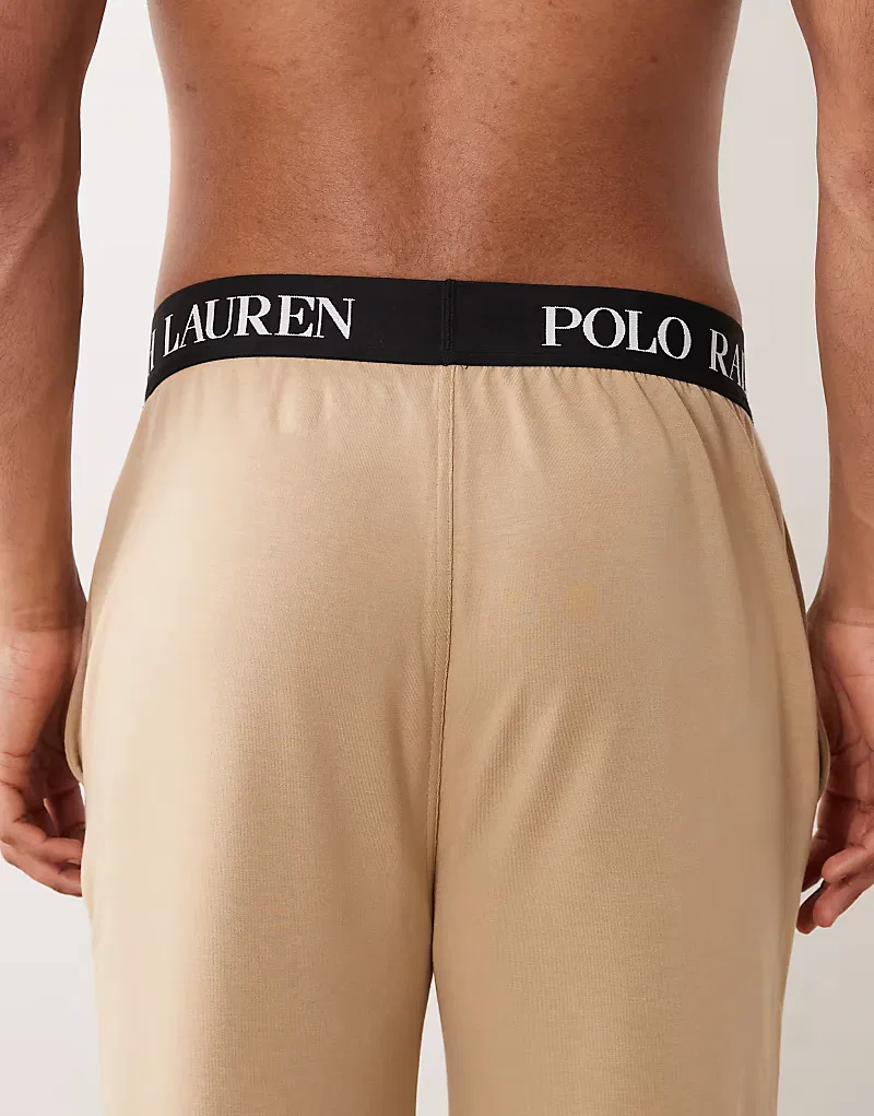 Спортивные брюки-джоггеры Polo Ralph Lauren с логотипом и эмблемой, винтажный хаки — фото 4