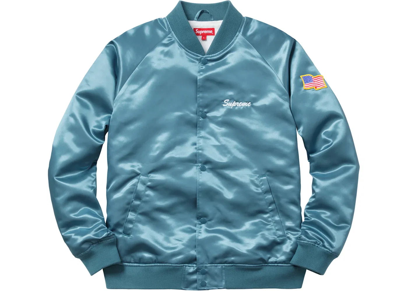 Мужская куртка из сатина с принтом Supreme Betty Boop Supreme, Light Blue
