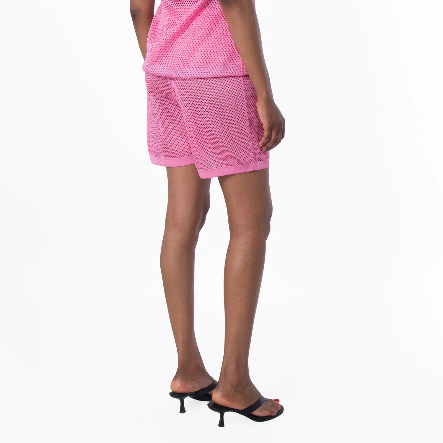 Шорты из вискозы с принтом Olivier EKD-Motif Burberry, Bubblegum Pink — фото 4