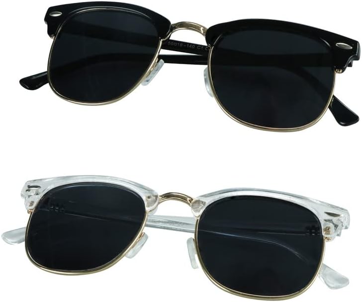 

Солнцезащитные очки LifeArt, комплект из 2 поляризованных очков, защита UV400, ретро-очки для мужчин/женщин, большие, для активного отдыха на природе, Coexist(black Gold+clear Gold)