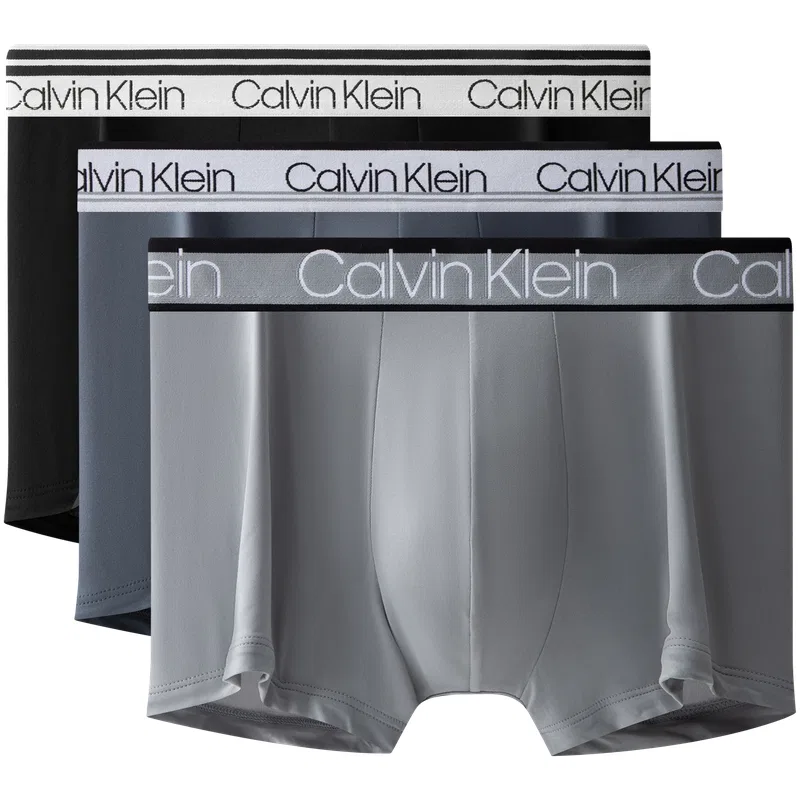 Мужские боксеры набор из 3 штук Calvin Klein, Bamboo Red/Space Black/Silver Gray — фото 3