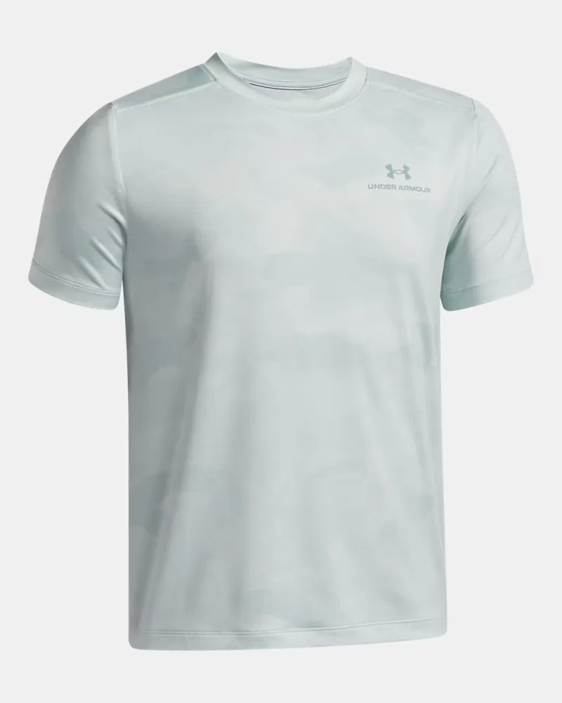 Футболка для мальчиков с коротким рукавом, быстросохнущая, UA Vanish Printed UnderArmour, Enamel Blue — фото 3