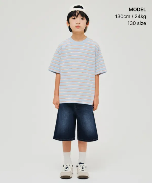 Джинсовые шорты Big Brush Bermuda, Musinsa Standard Kids, глубокий индиго