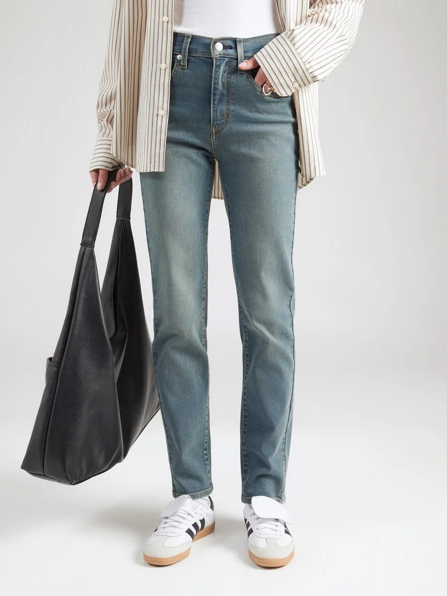 Джинсы LEVI'S Regular '724 High Rise Straight' синего цвета — фото 2