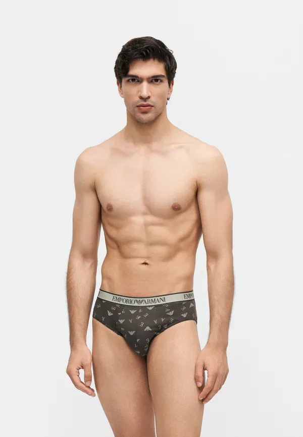 Трусы Core logoband parte bassa, комплект из 3 штук Emporio Armani, зеленый