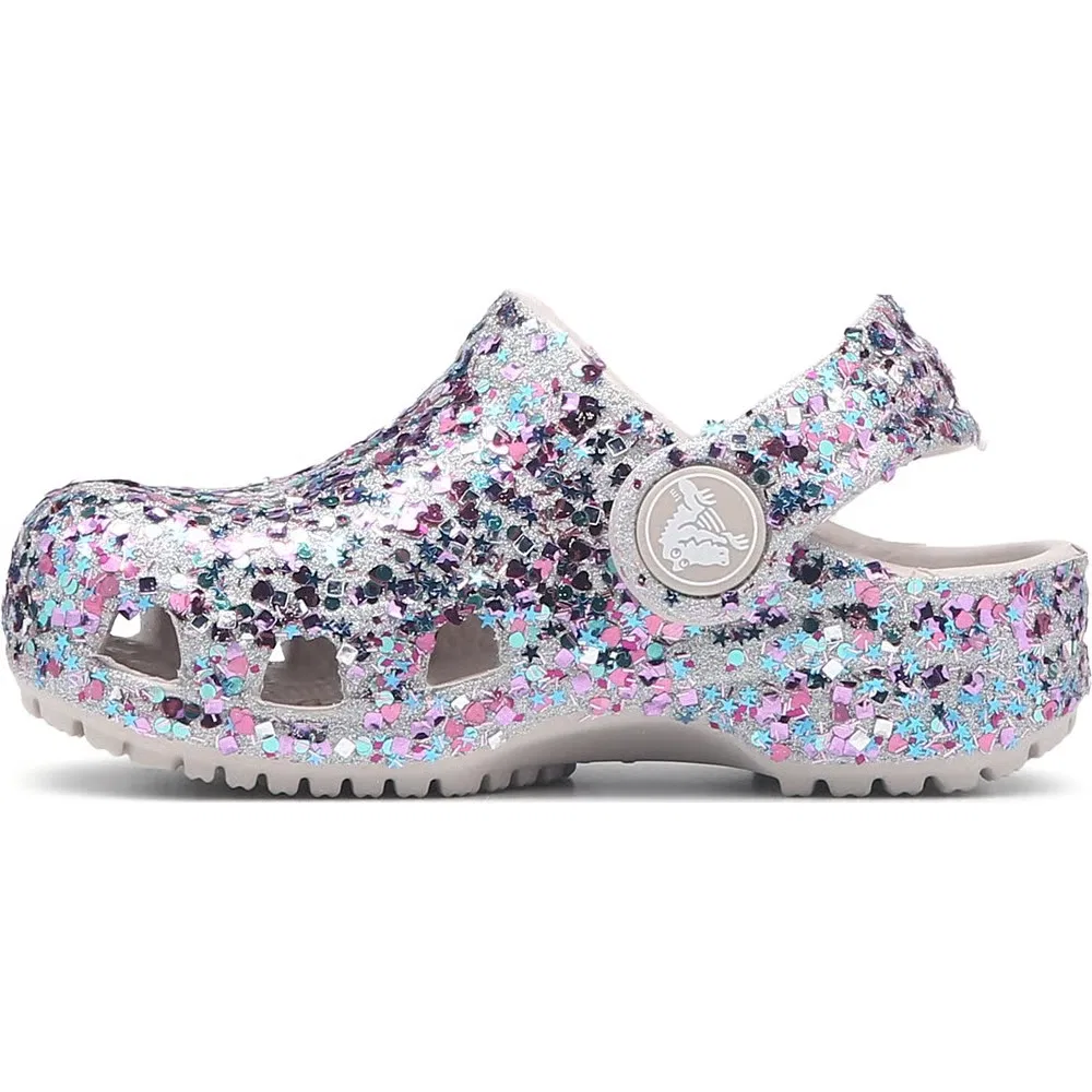 Детские классические сабо с блестками для малышей Crocs, Cocoa Cream — фото 3