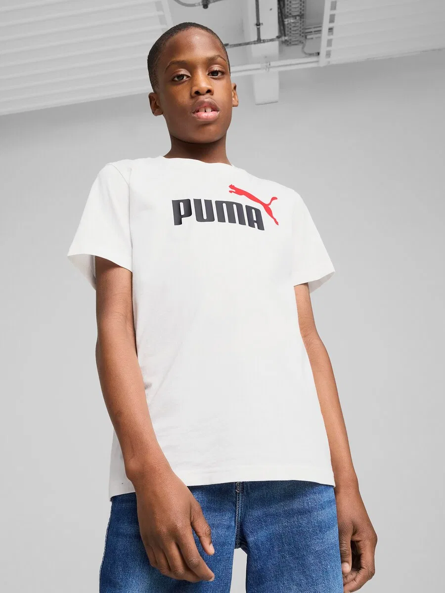 Футболка PUMA 'Essentials No.1' белого цвета — фото 3