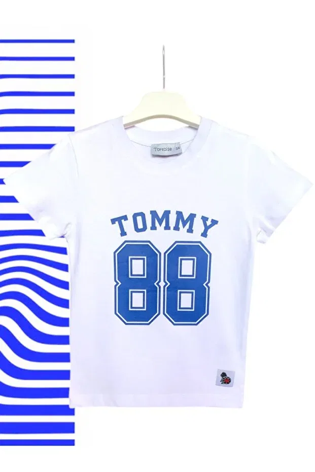 Детская футболка с принтом Jordan Regular Fit Crew Neck Short Sleeve T-Shirt Little Tortoise, White
