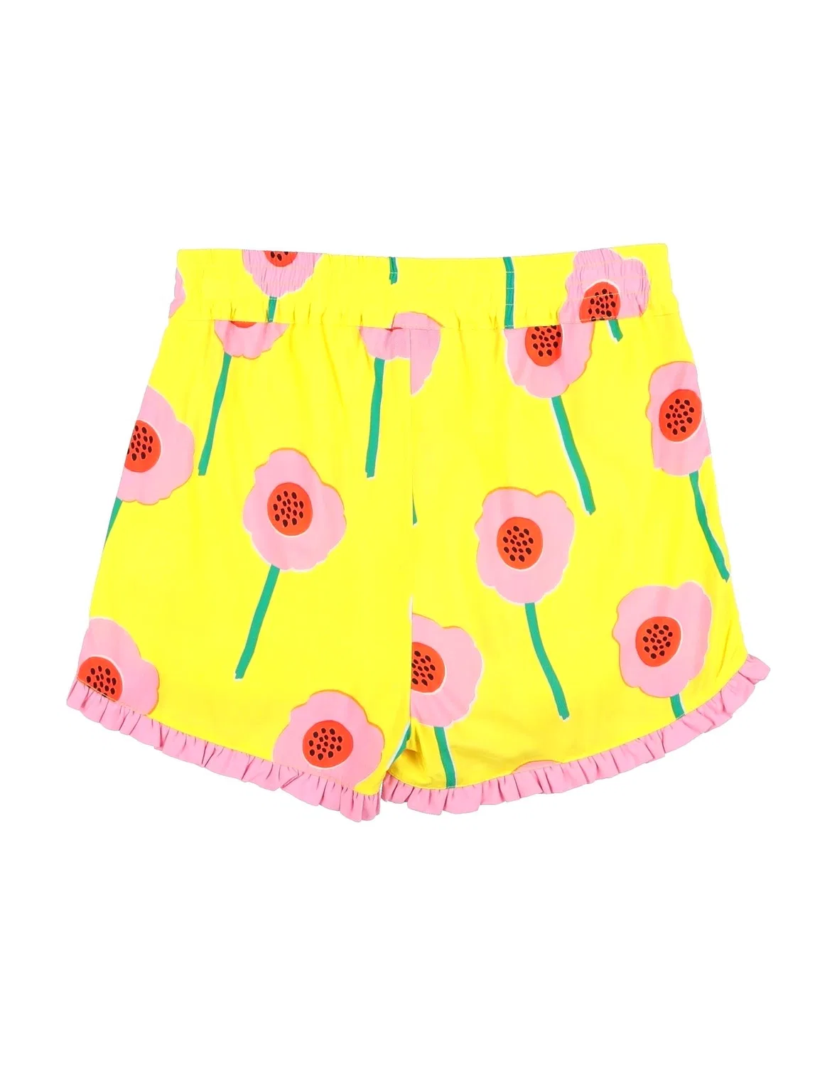 Детские шорты для девочек с цветочным принтом Stella Mccartney Kids, желтый — фото 2