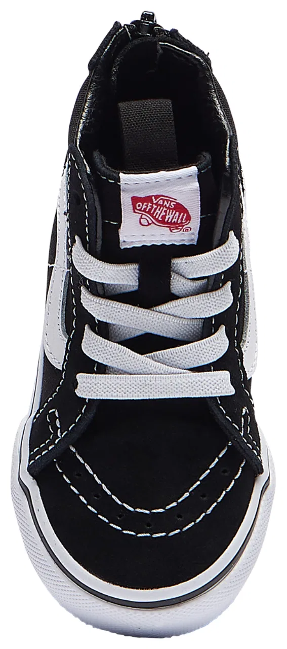 Кроссовки для мальчиков SK8-Hi Zip Vans, цвет True White/Black — фото 4