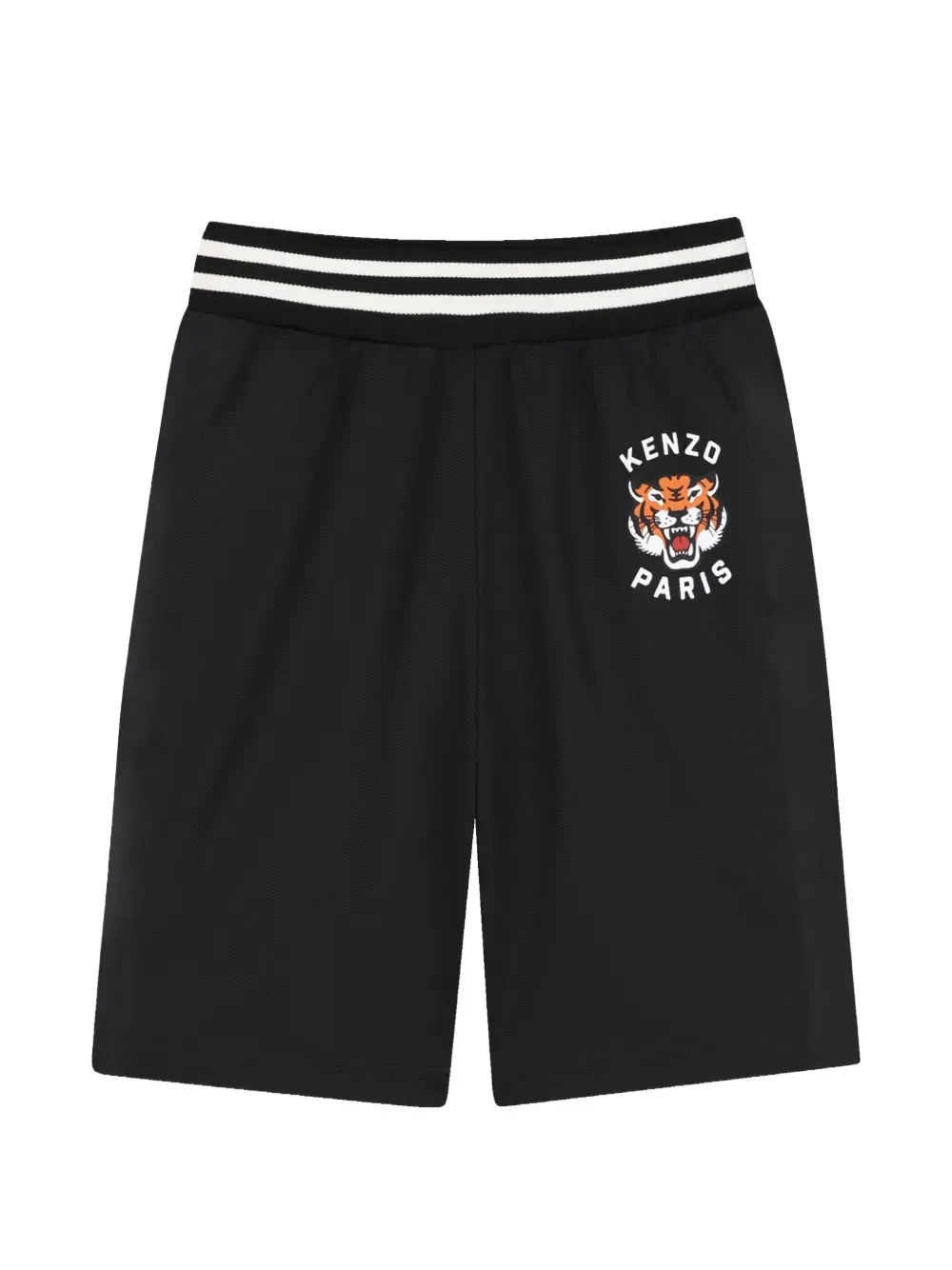 Шорты в полоску с принтом Tiger Kenzo Kids, черный