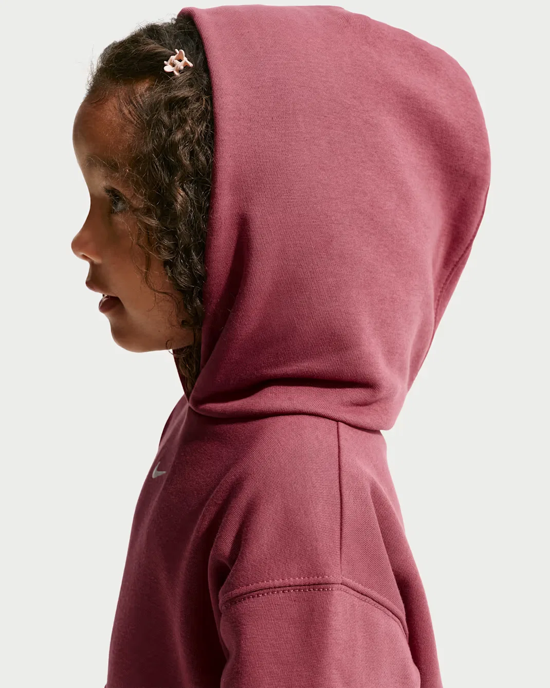 Детская флисовая толстовка с капюшоном от Toddler Studio Nike Sportswear, Pink Smoke — фото 2