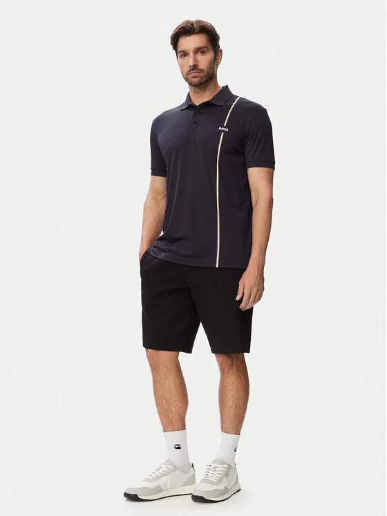 Поло regular fit Game Boss, темно-синий — фото 2