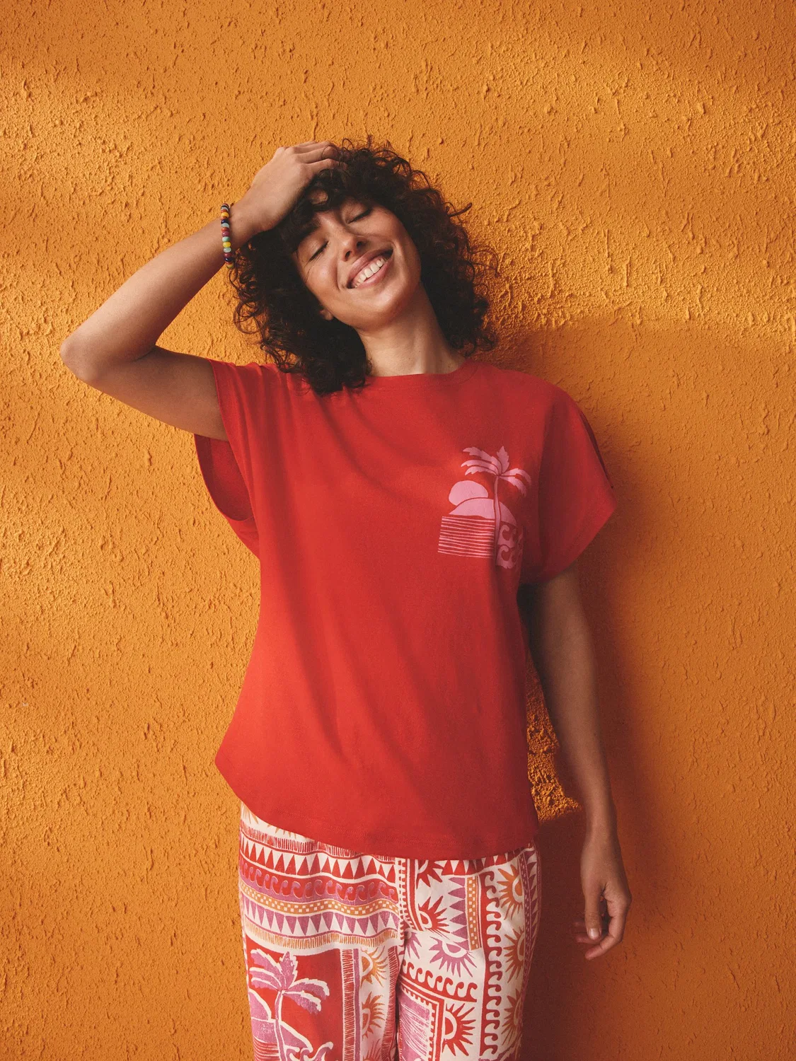 Пижама Red Palm Short Sleeve Pyjamas Next, красная пальма — фото 2