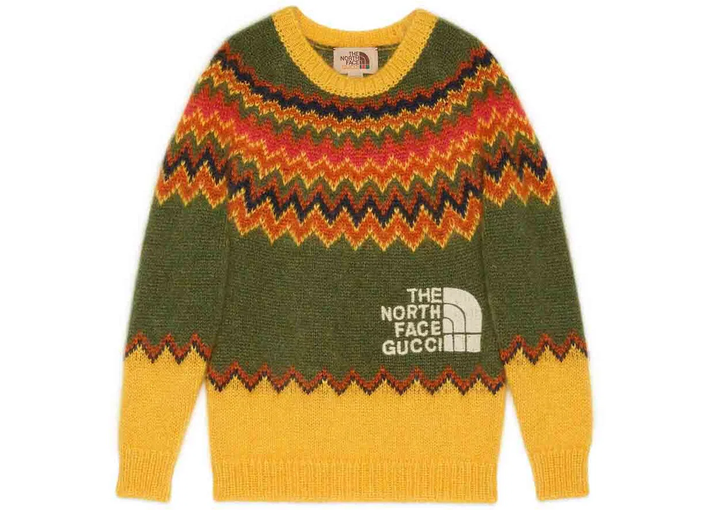 Женский свитер с принтом Sweater Gucci, Yellow/Green