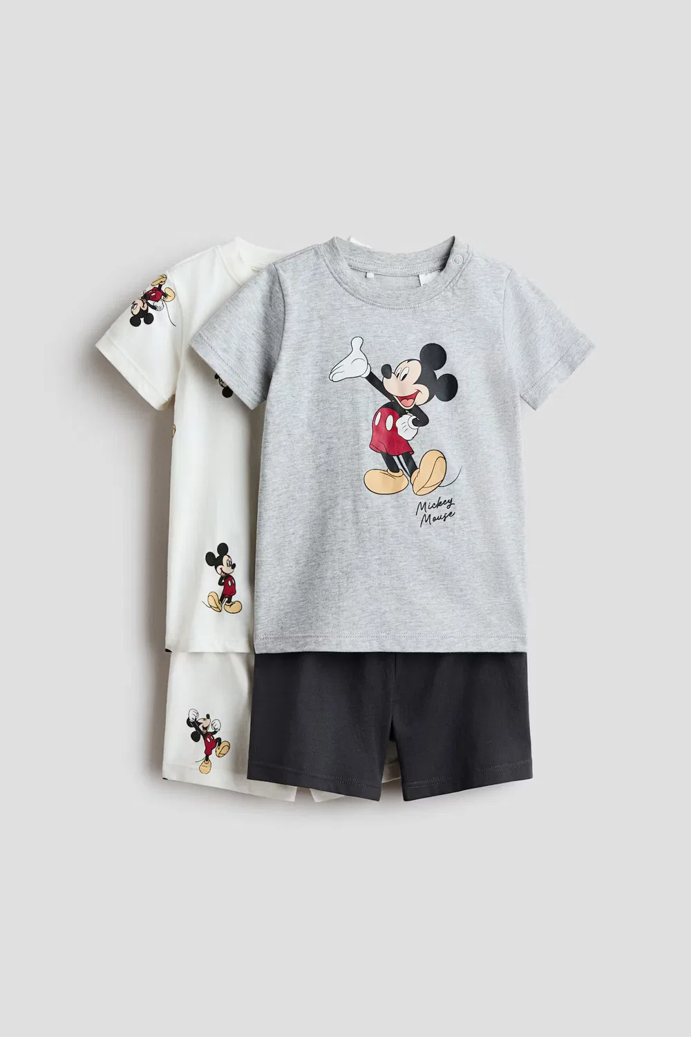 Комплект из 2 коротких шорт с принтом H&M, Grau/Micky Maus