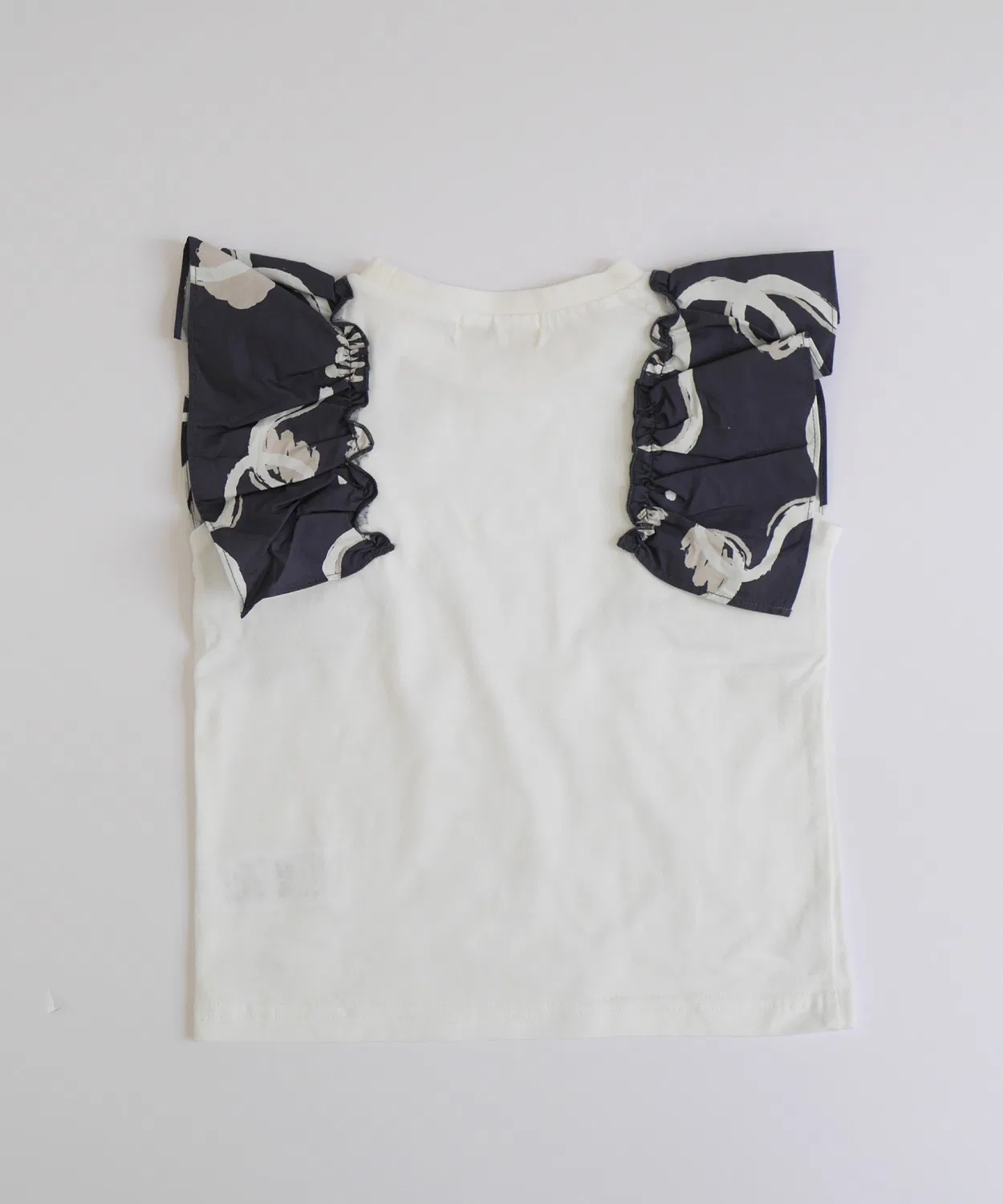 Детская футболка без рукавов с фриллами Squiggle MAKE YOUR DAY, Off White — фото 3