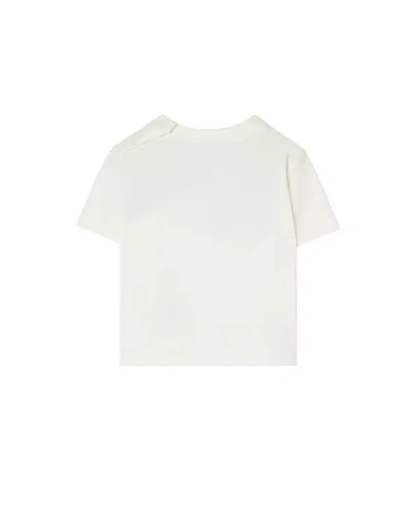 Детская футболка для девочек с принтом Knight Stamp Burberry, Chalk White — фото 3