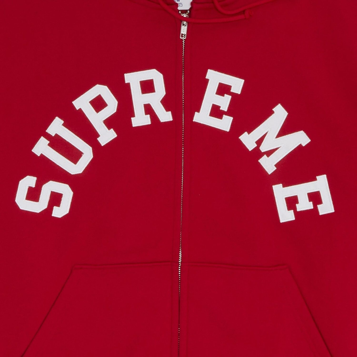 Толстовка Supreme x Champion Zip Up Hooded, красный — фото 2