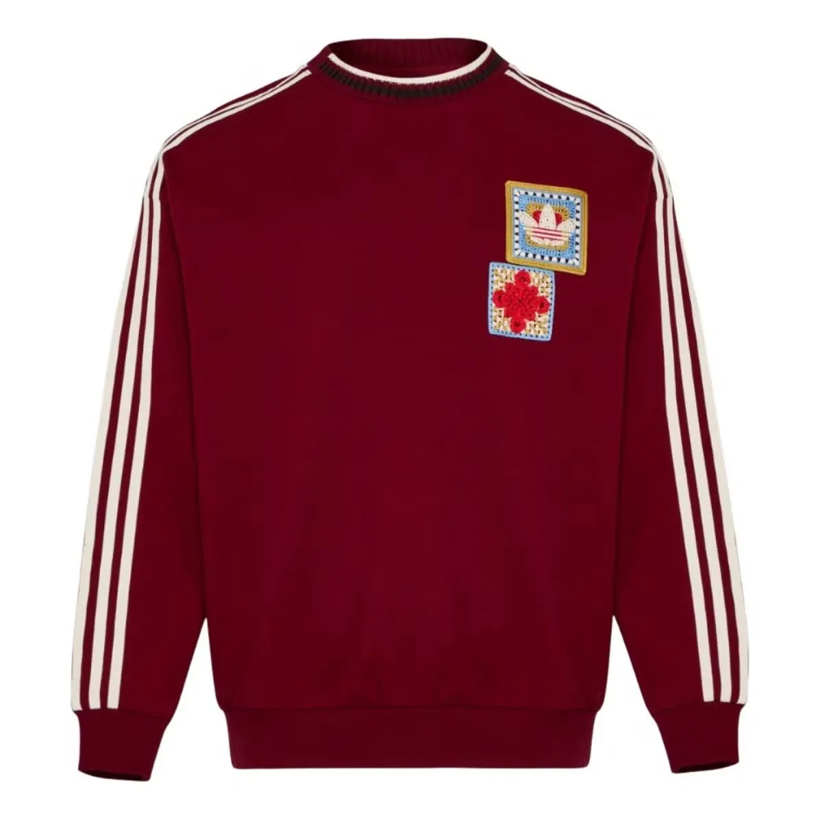 Пуловер с круглым вырезом Crafted Crewneck Adidas, бордовый