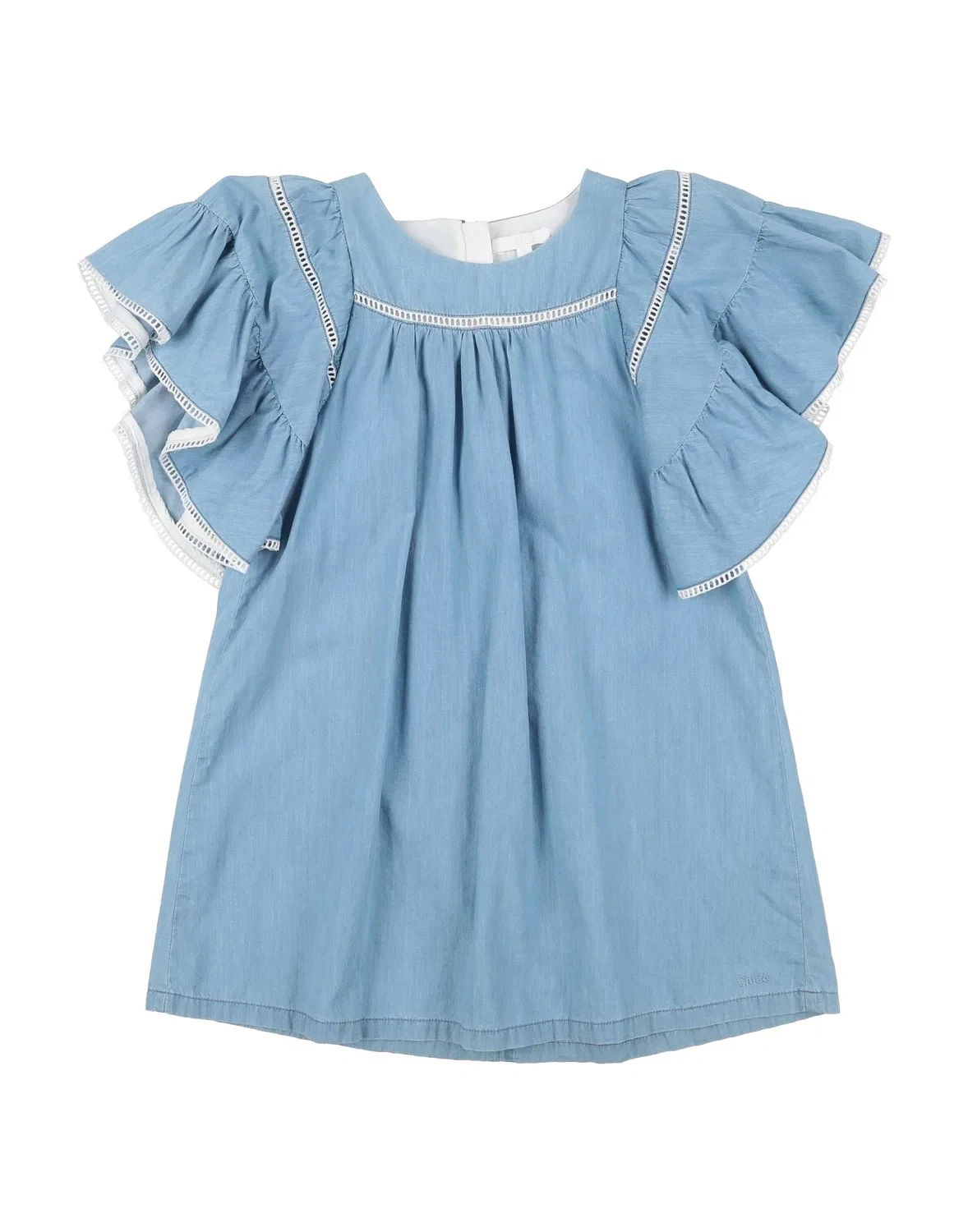 Детское платье для девочек с коротким рукавом Chloé, синий