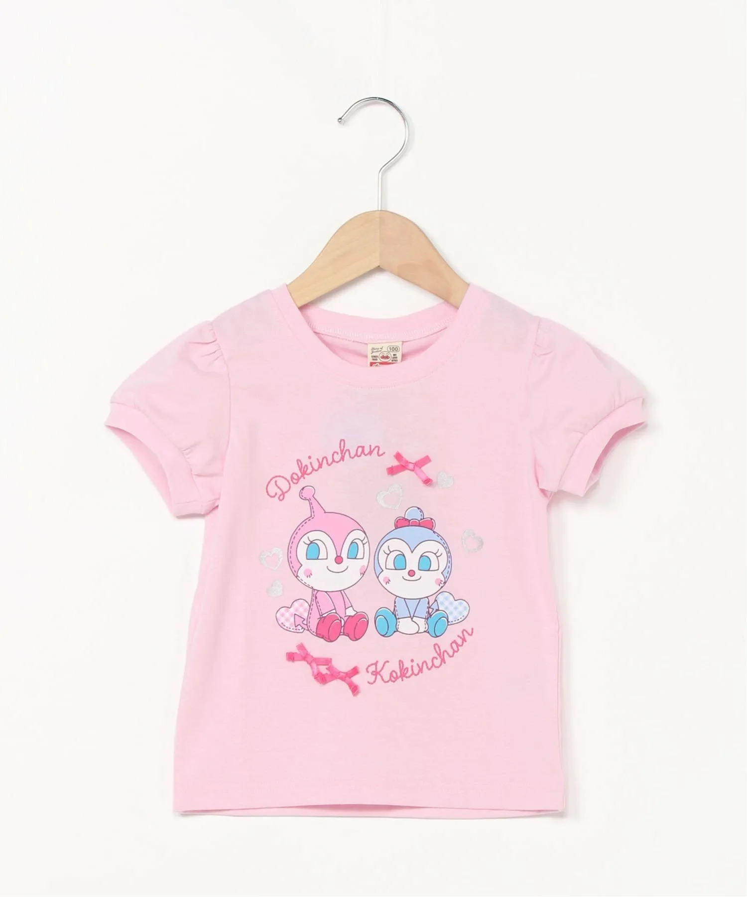 Футболка с коротким рукавом из плюша APKC/(K) Anpanman Kids Collection, pink — фото 2