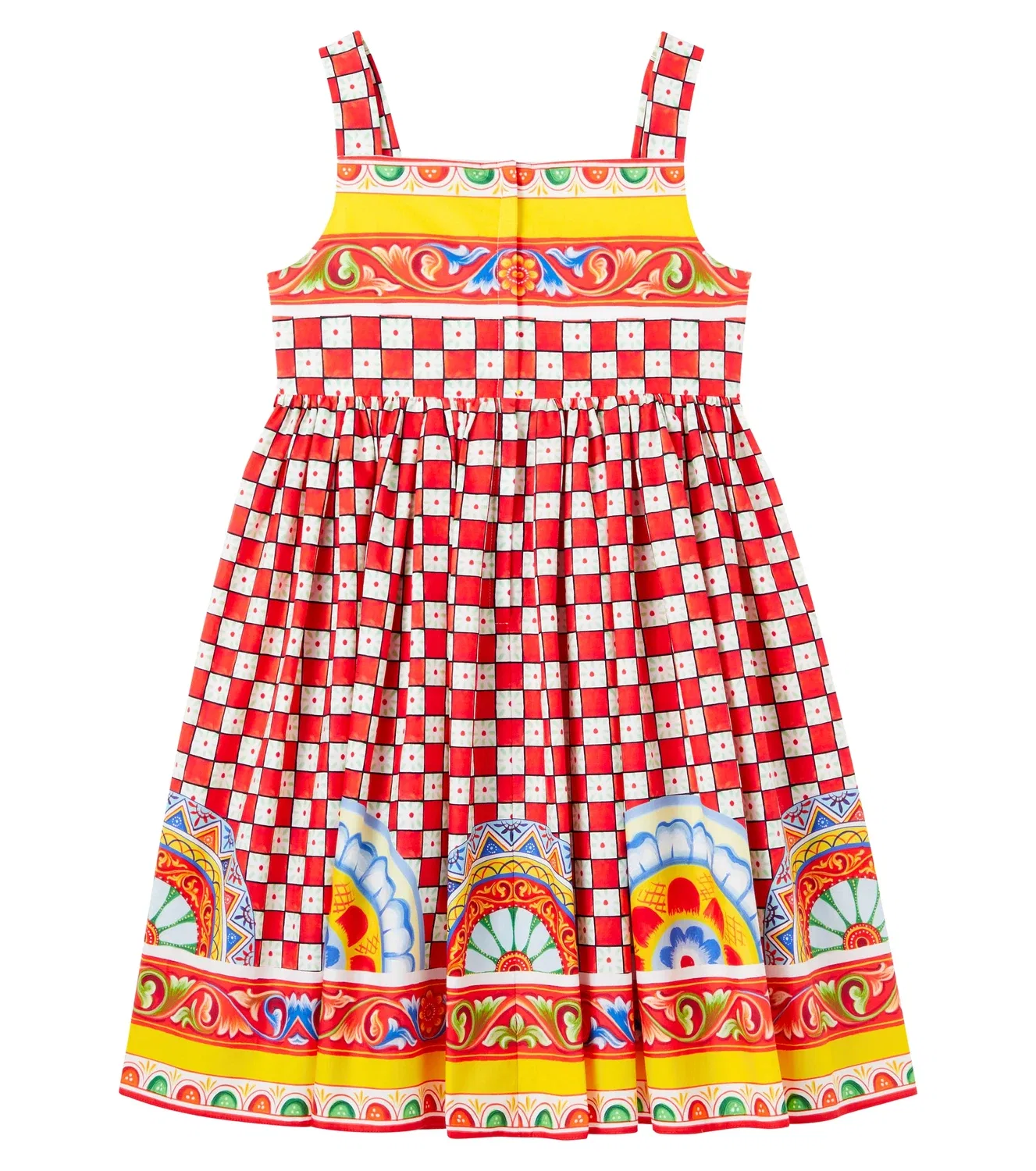 Платье в клетку Taormina Dolce&Gabbana Kids, мультиколор — фото 4