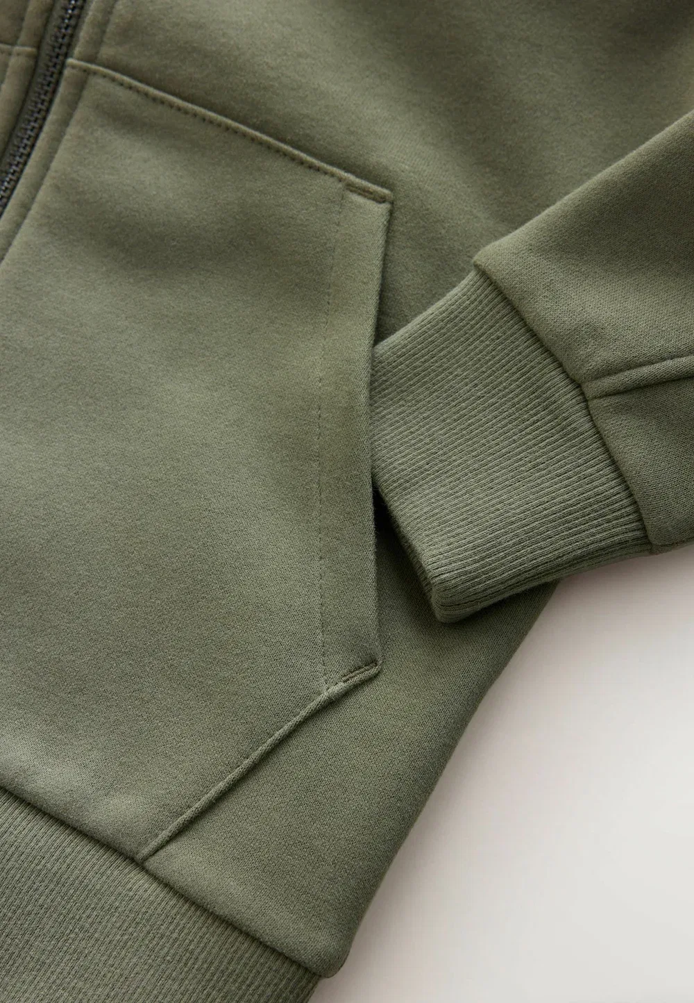 Худи - стандартный крой - толстовка на молнии Next, Khaki — фото 3