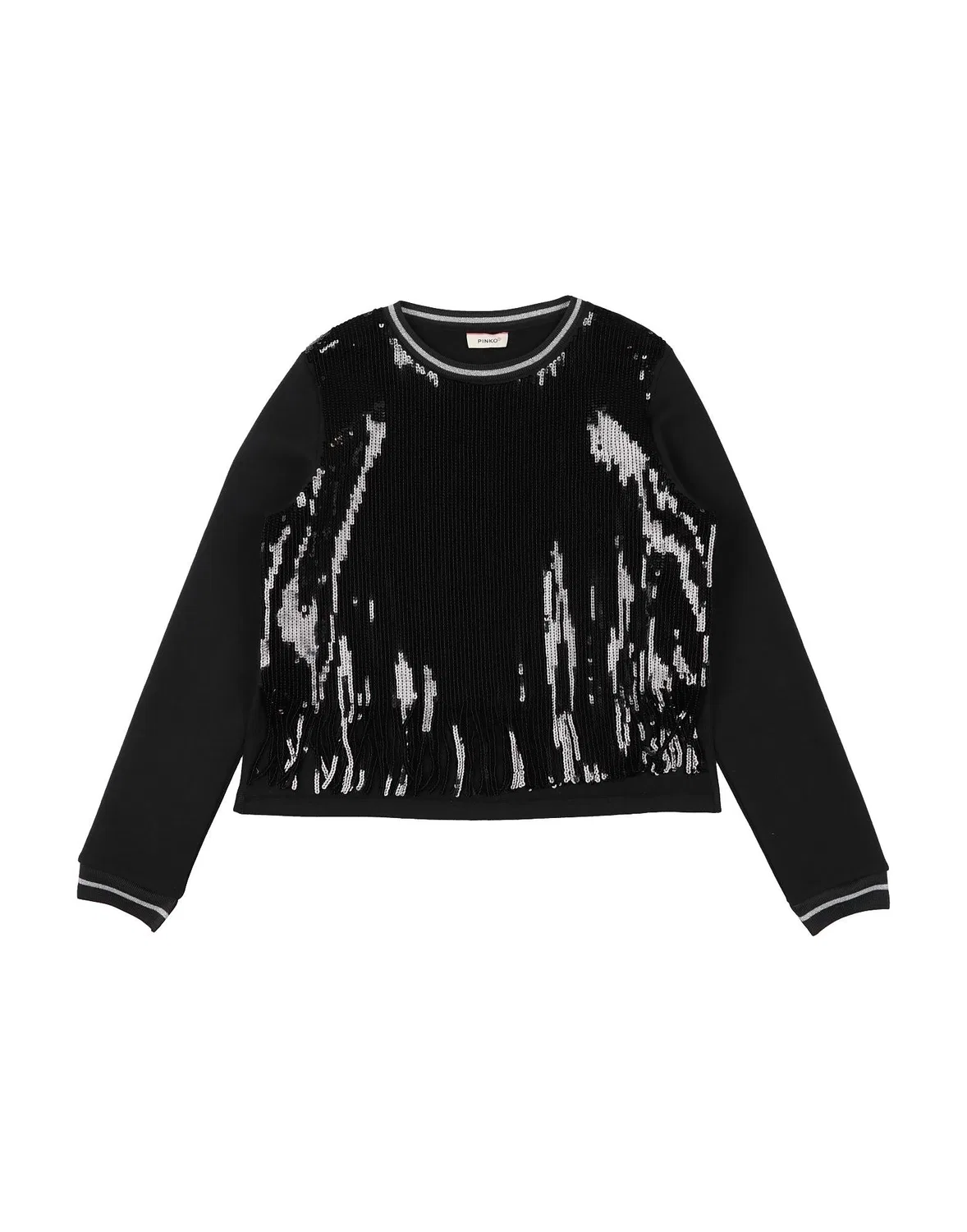 Флисовая кофта с пайетками Pinko Up, черный