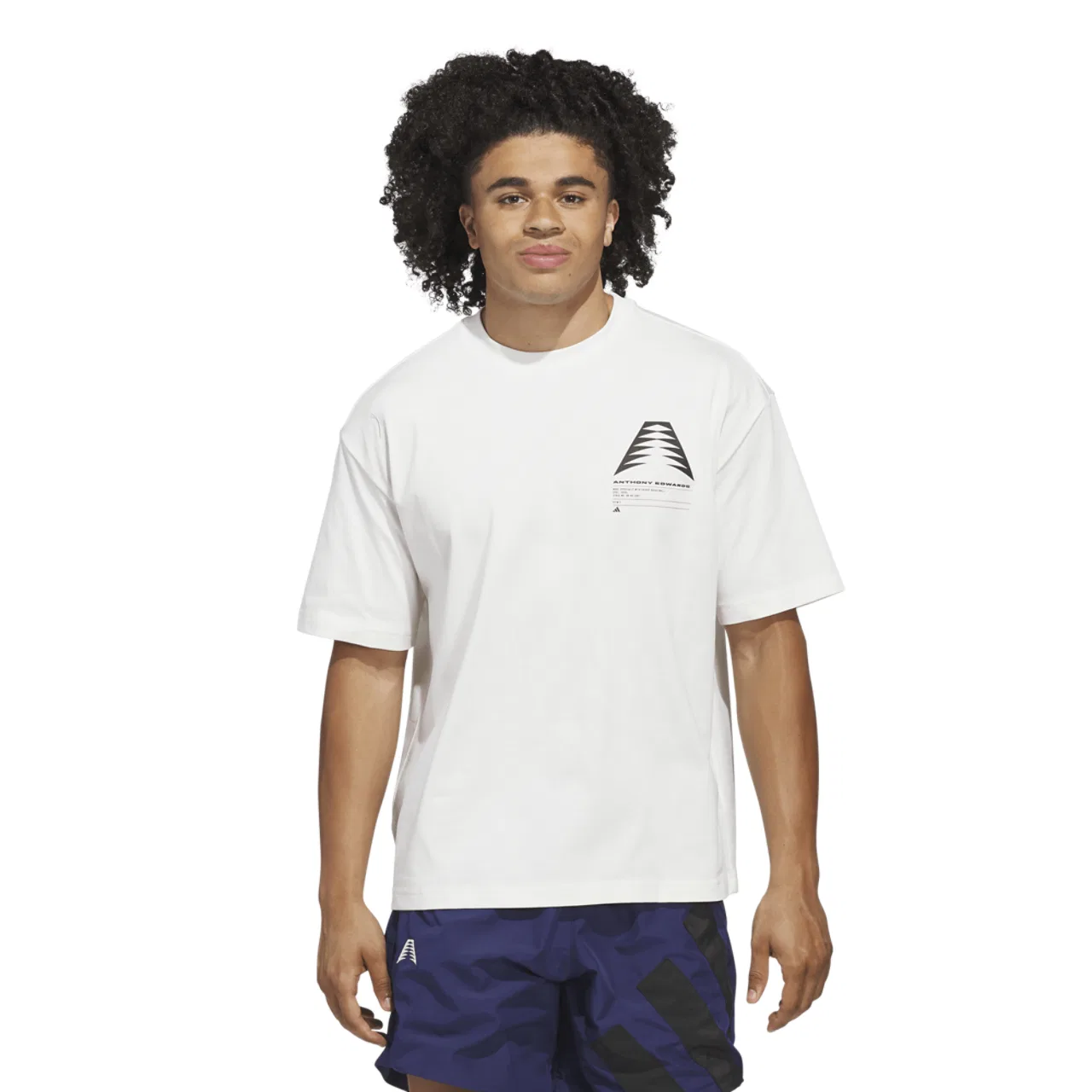 Футболка мужская Schematic Anthony Edwards Adidas, цвет Clown White/Black