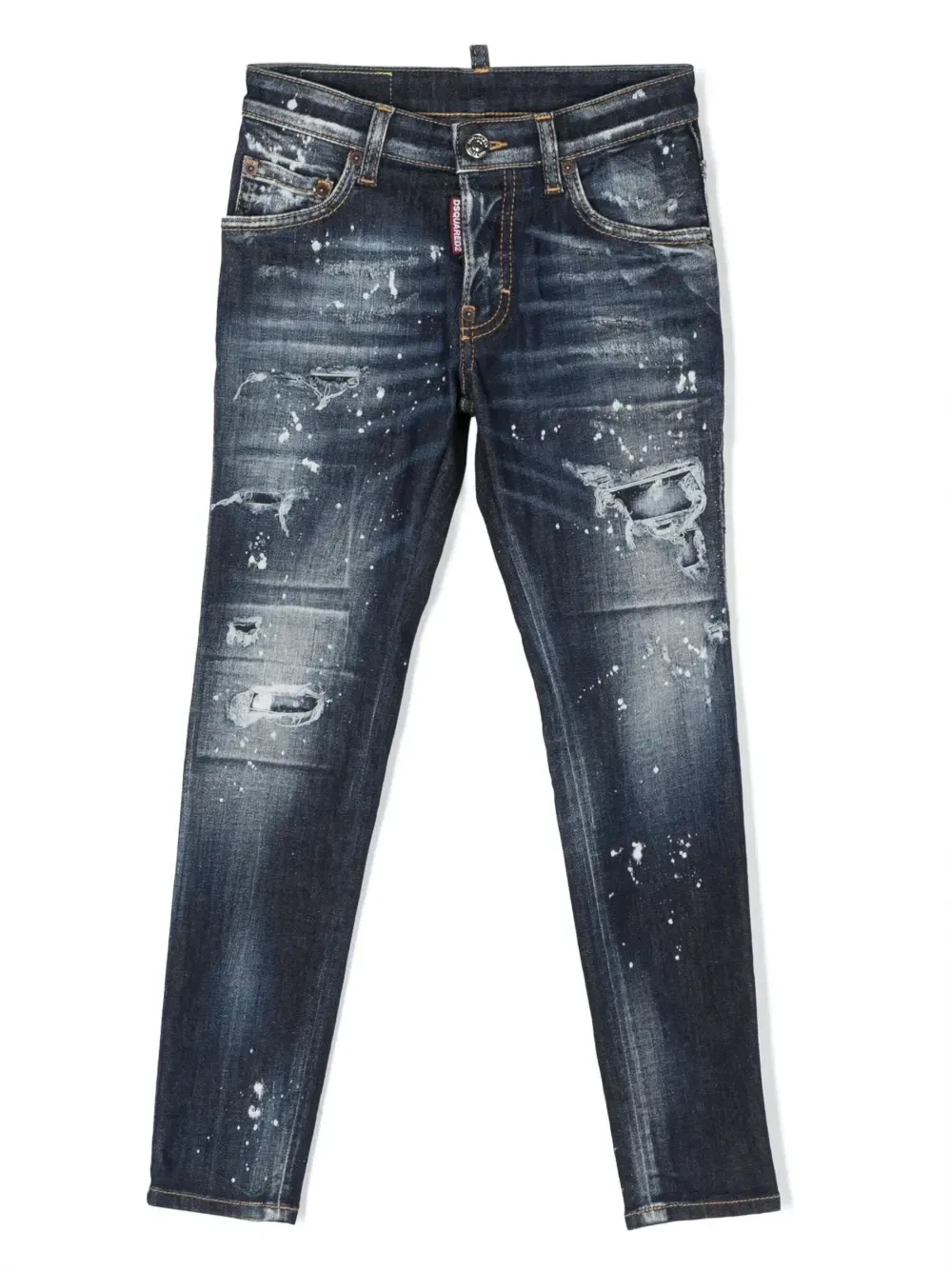 Джинсы Skater с эффектом потертости Dsquared2 Kids, синий