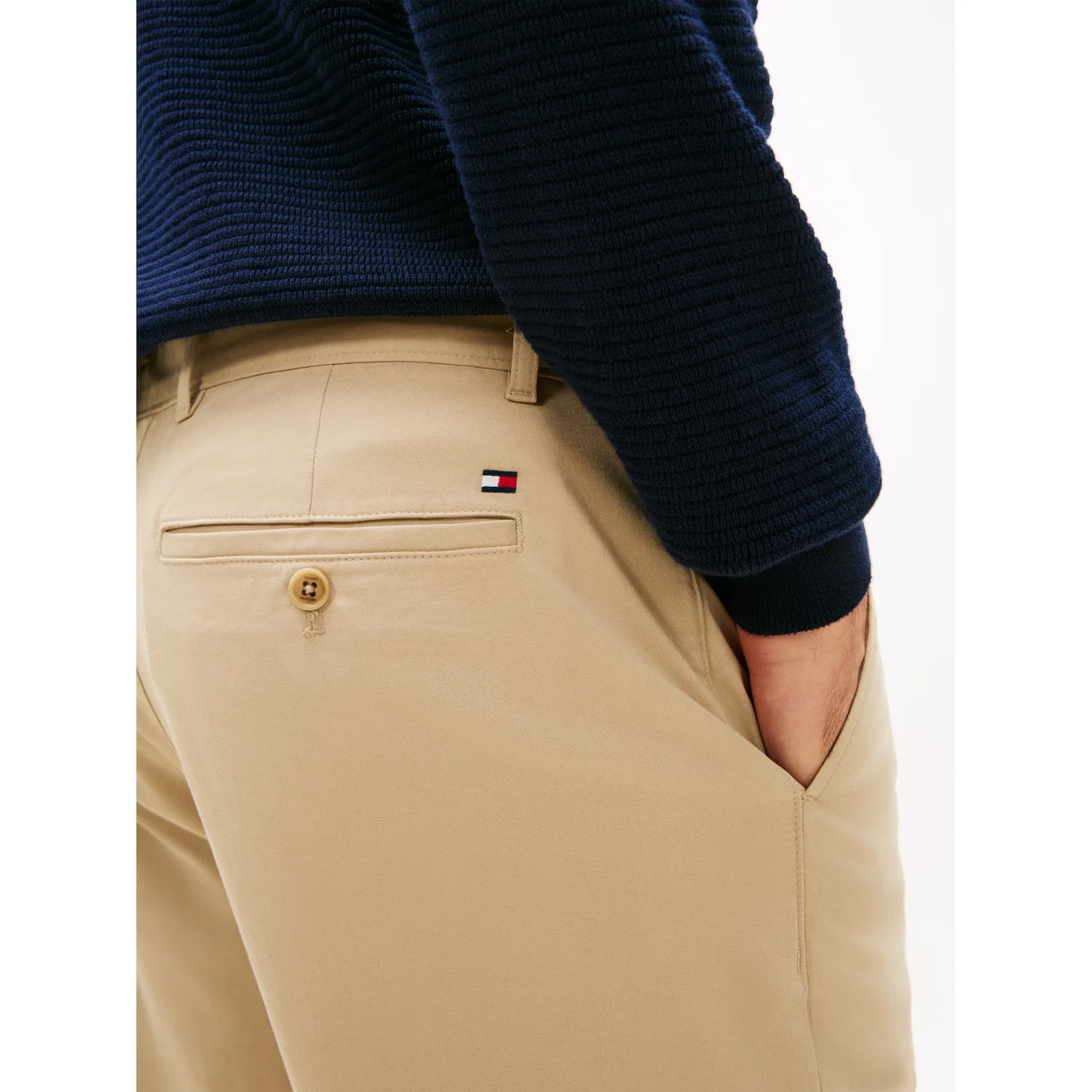 Мужские чиносы зауженные к низу Tommy Hilfiger, Sandalwood — фото 3