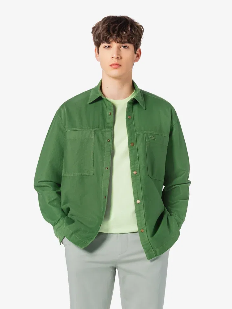 Рубашка длинный рукав релакс фит LACOSTE, Green — фото 3