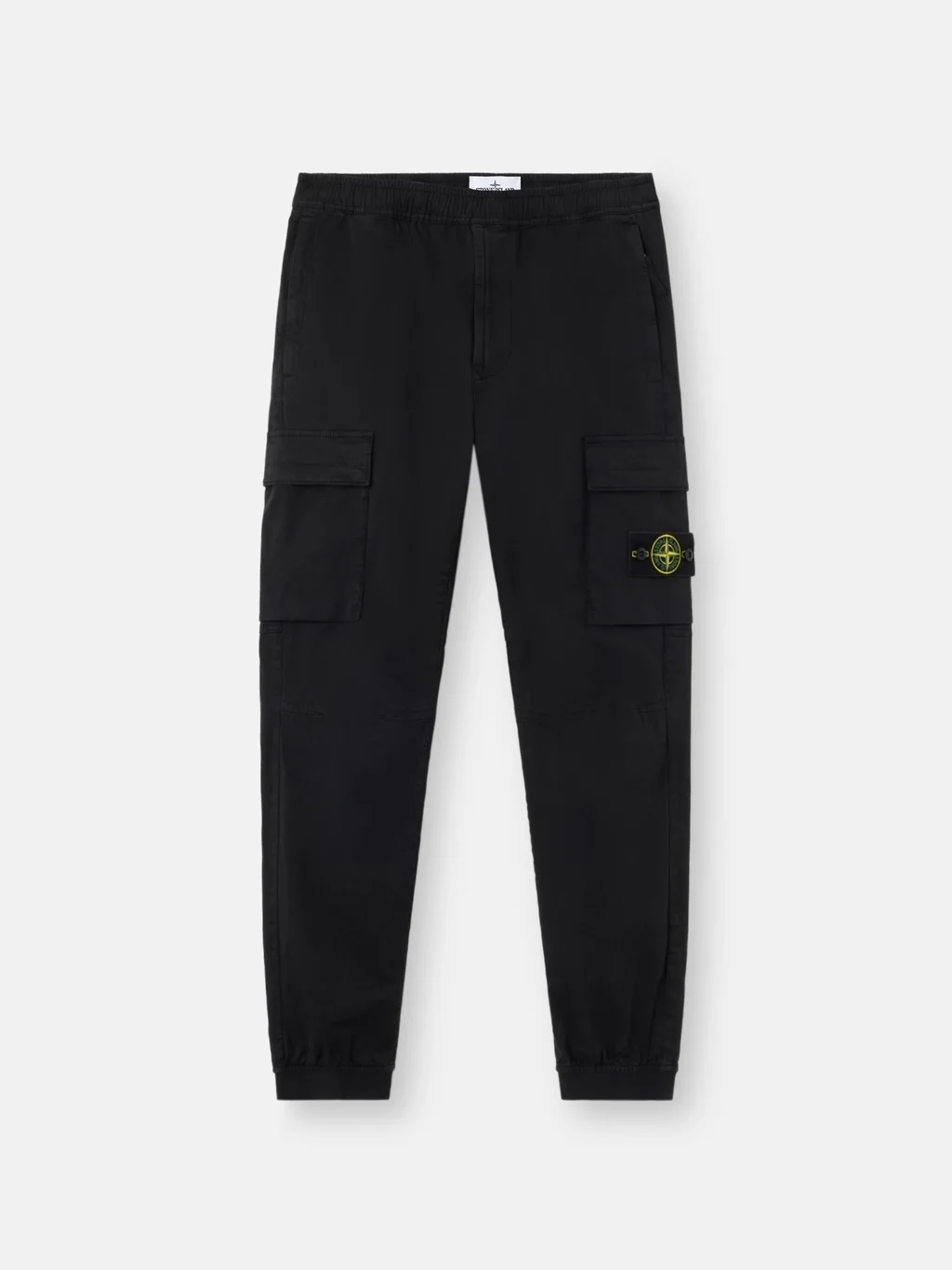 Мужские брюки-джоггеры Stone Island Regular-tapered-fit With Elastic Waist, черный — фото 2