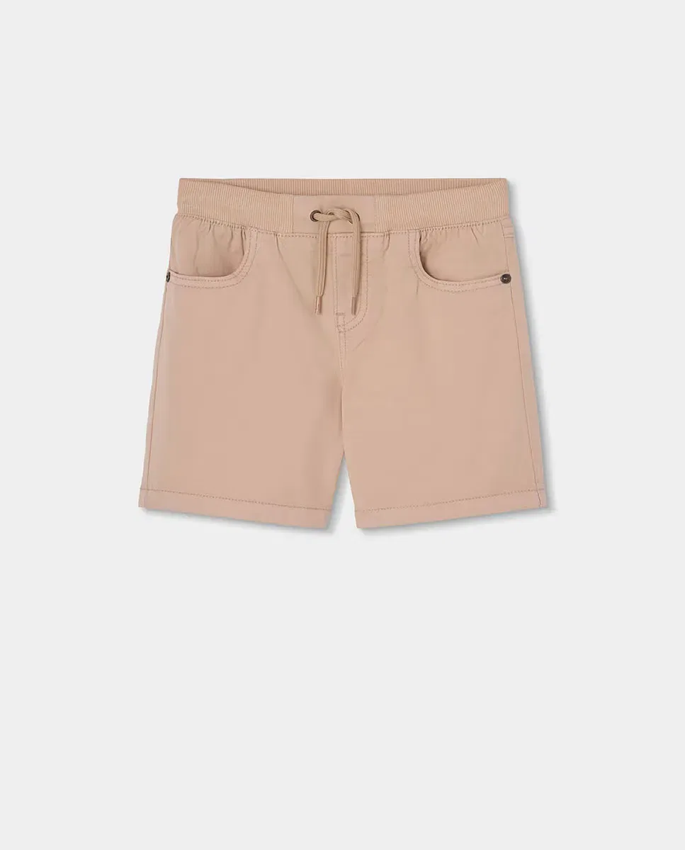 Детские шорты для мальчиков из габардина Beige/Marrón Boboli, Beige/Marrón