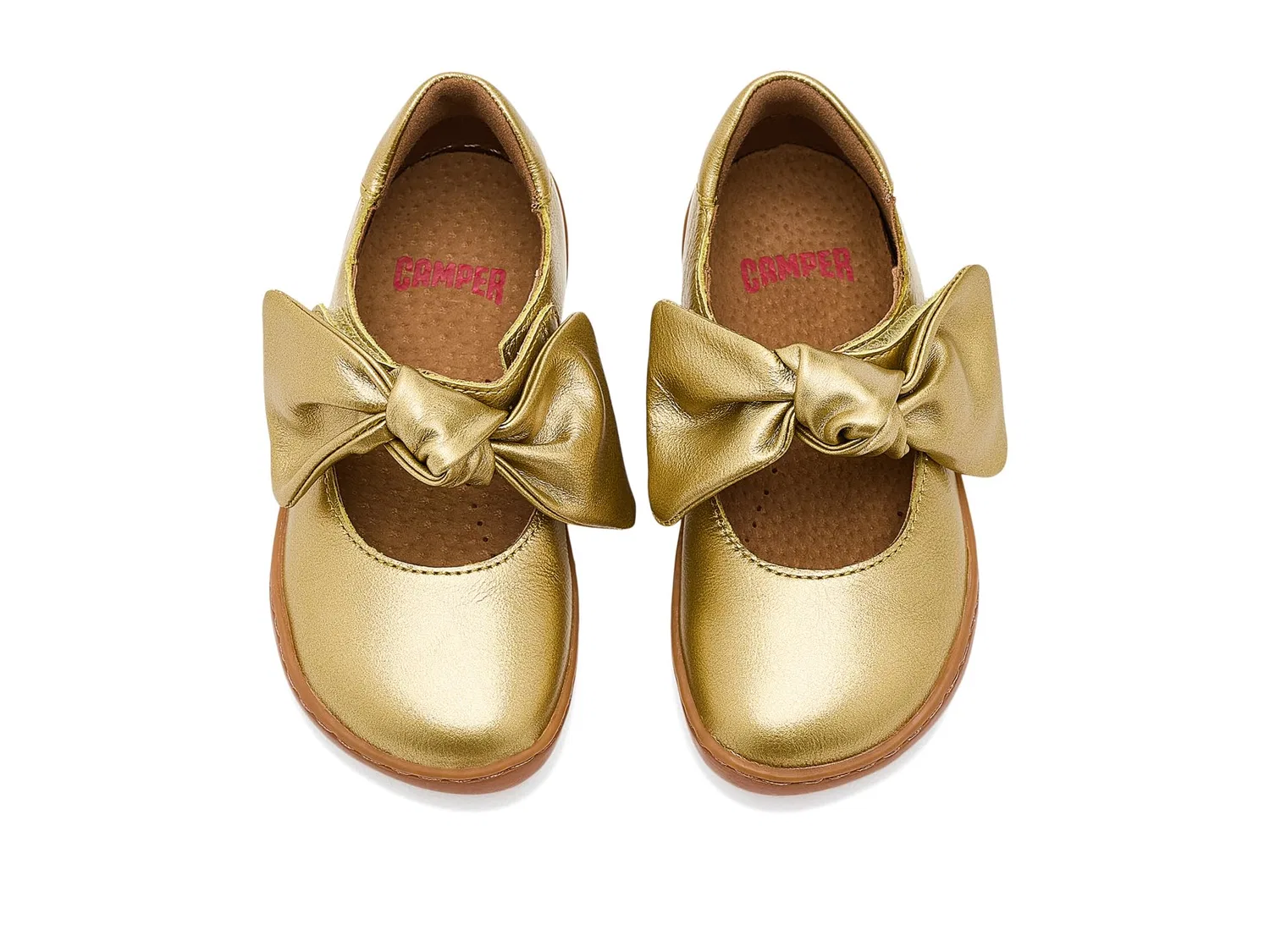 Балетки Peu Cami First Walker Twins (для малышей) Camper Kids, Gold — фото 3