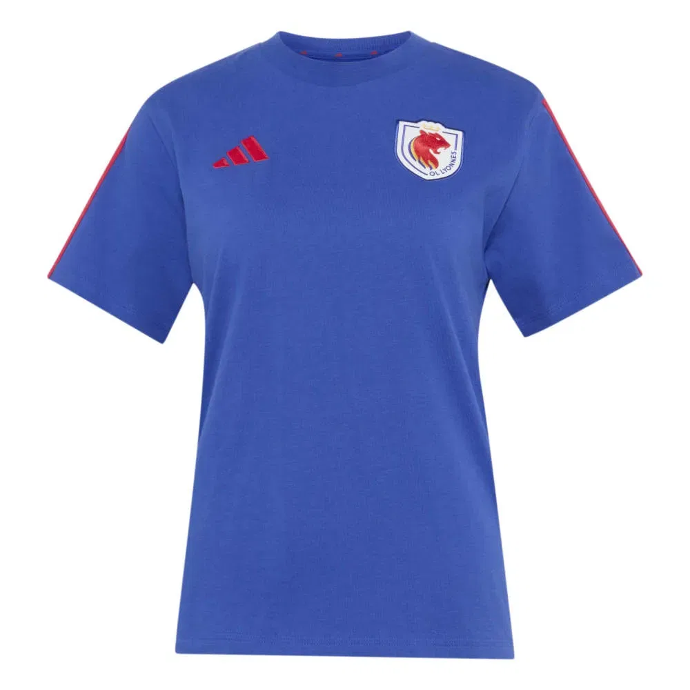 Женская футболка с принтом Olympique De Lyon DNA Adidas, Blue — фото 3