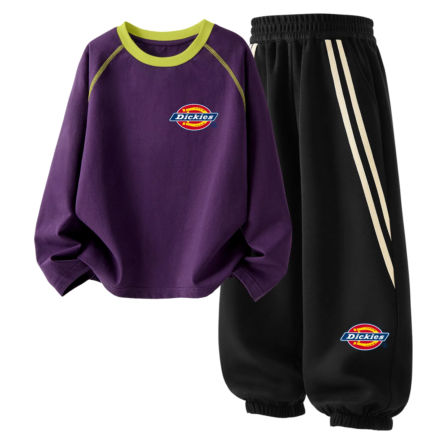 Детский комплект из двух предметов с принтом Dickies, Mulberry Purple/Black