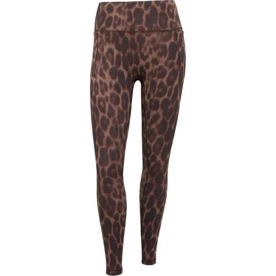 Женские леггинсы 7/8 с принтом Optimé Leopard adidas Performance, Черный — фото 3