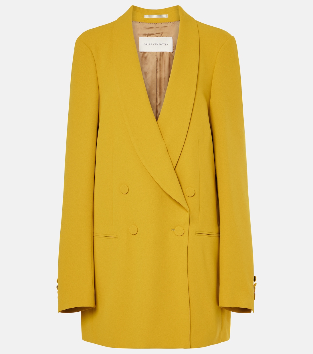 

Двубортный блейзер свободного кроя Dries Van Noten, Mustard