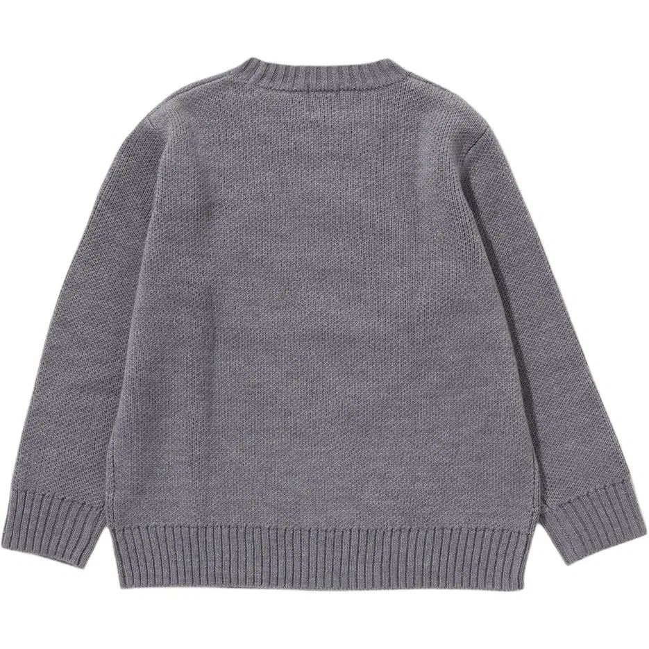 Детский свитер с круглым вырезом A BATHING APE, Gray — фото 2