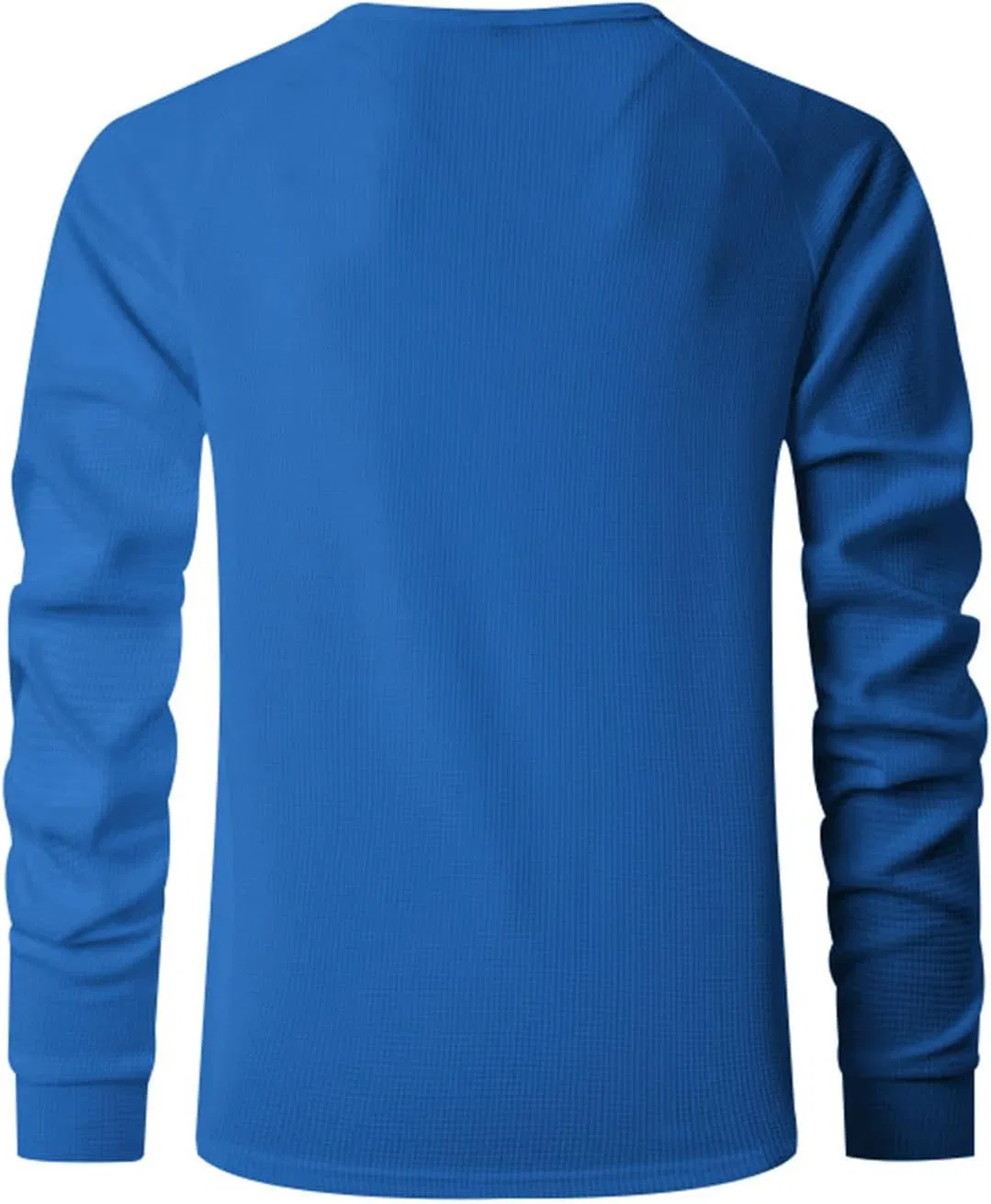 Мужская футболка с вязаным полотном Henley 3-пуговицы, Blue — фото 4