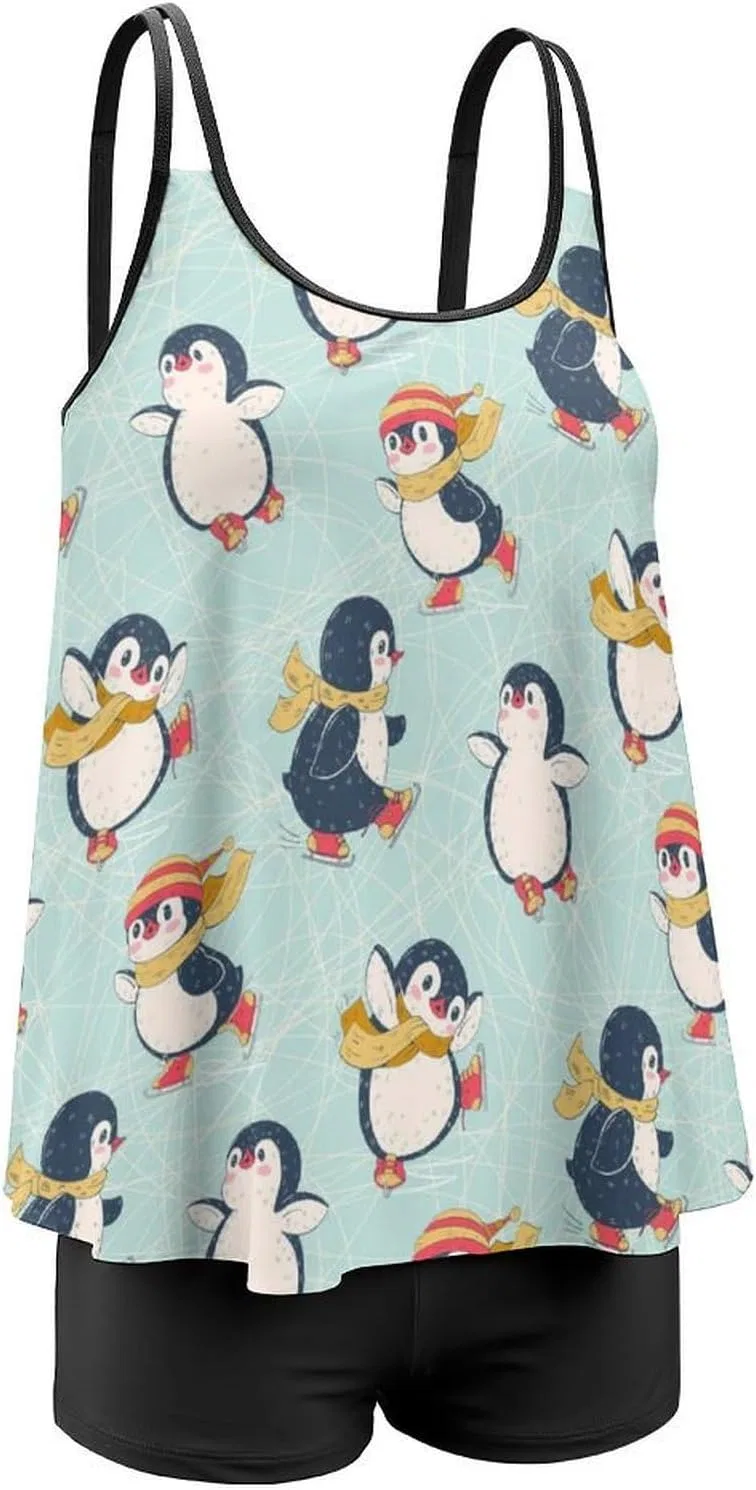 Женский танкини с регулируемыми бретелями Plus Size, Penguin Ladystyle-22 — фото 3