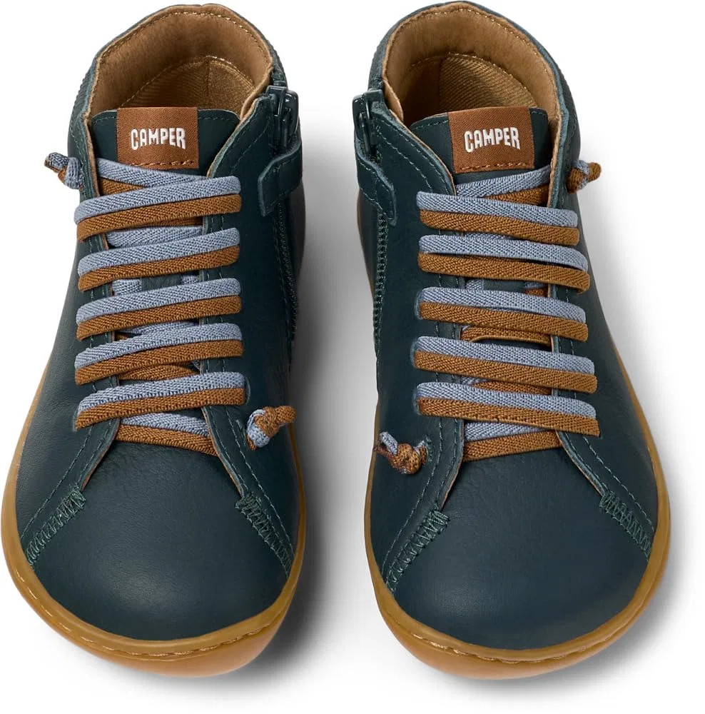 Ботинки детские Camper Peu Cami 90019, с эластичной шнуровкой, Dark Green — фото 4