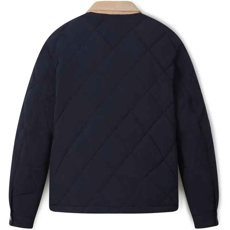 Мужская куртка стеганая с ромбовидным узором Tommy Hilfiger, Dark Marine Blue C1G — фото 4