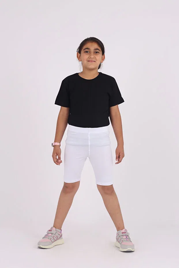 Детские леггинсы для девочек хлопковые Basics Cosba Kids Wear, White — фото 4