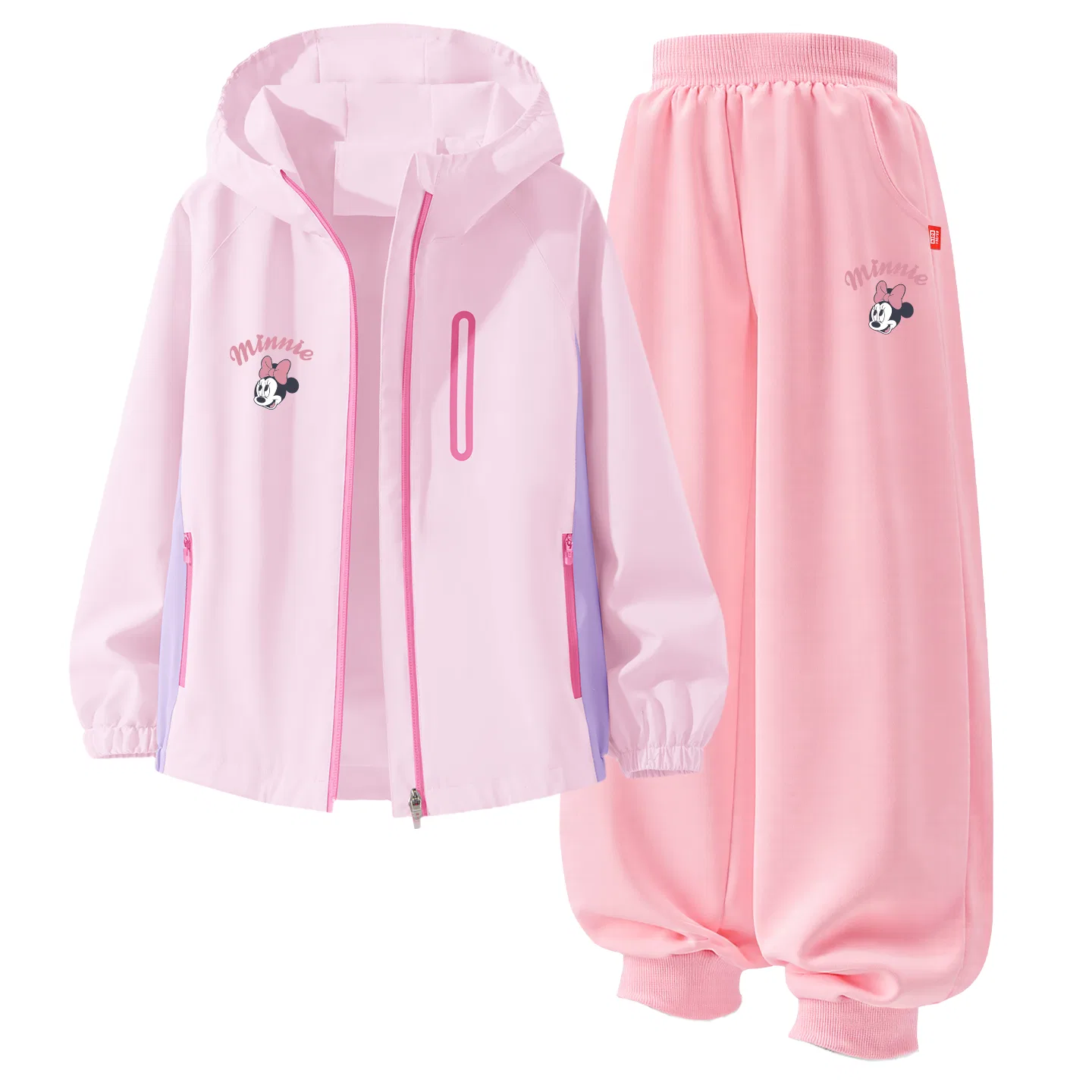 Детский спортивный комплект с капюшоном, хлопковый, Disney, Light Baby Pink+Di Lift K Pink