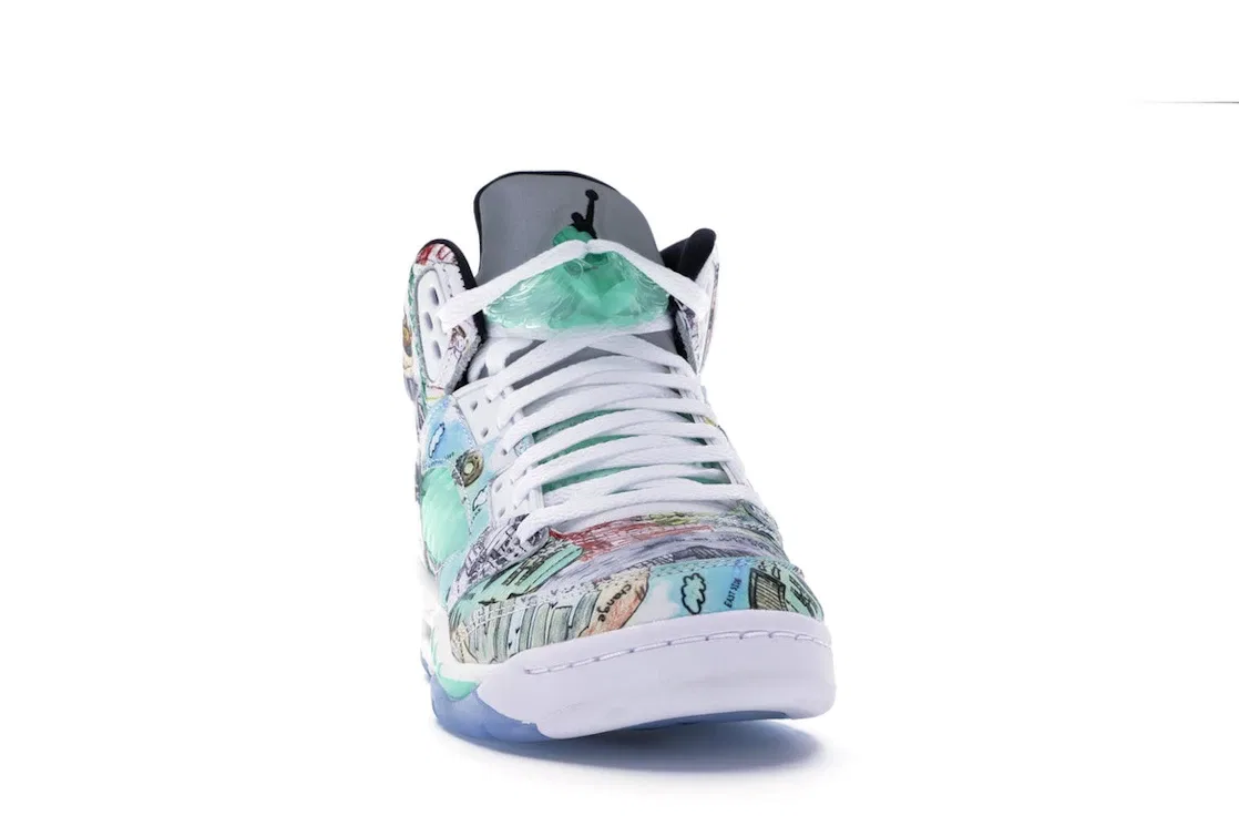 Детские кроссовки Lifestyle с рисунками Jordan 5 Retro Wings, Multi-Color — фото 2