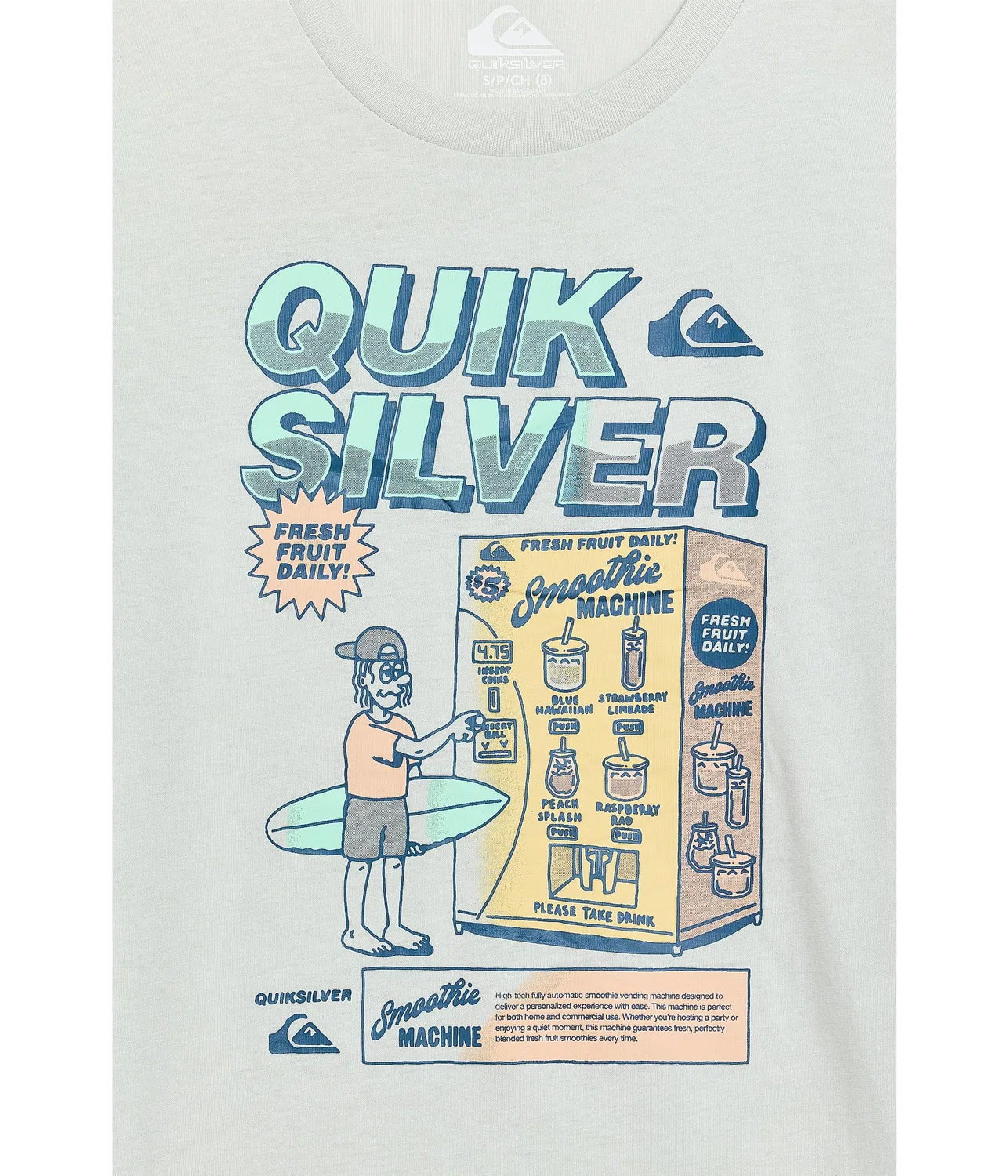 Футболка с коротким рукавом для смузи-машины (для детей постарше) Quiksilver Kids, Ice Flow — фото 3