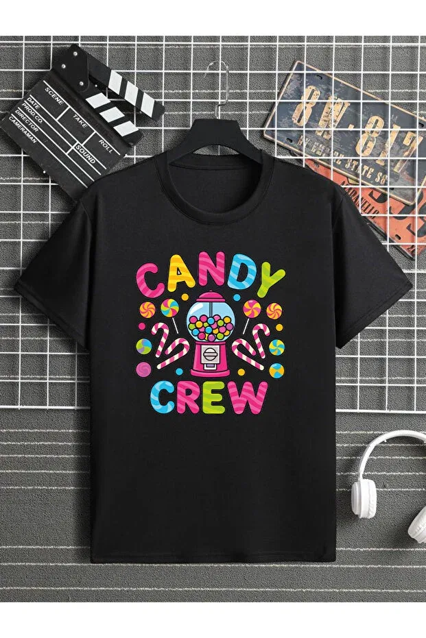 Детская футболка с принтом Candy crew Stil-X, Black